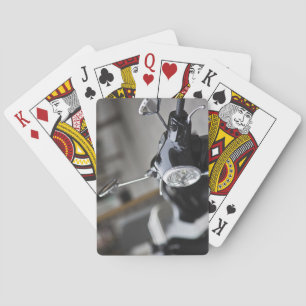 Baraja De Cartas Madrid, scooter negro Vespa