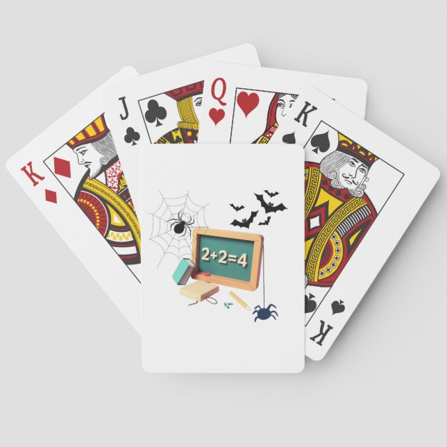 Baraja De Cartas Maestra de matemáticas espeluznante (Reverso)