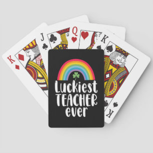 Baraja De Cartas Maestra más afortunada Regalo escolar del día de S