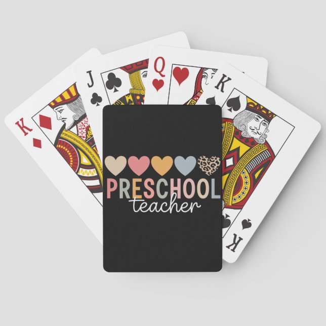 Baraja De Cartas Maestro Preescolar Regreso a Clases  (Reverso)