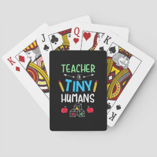 Baraja De Cartas Maestros entregan a profesores, humanos pequeños