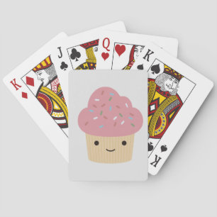 Baraja De Cartas Magdalenas Kawaii con glaseado rosa