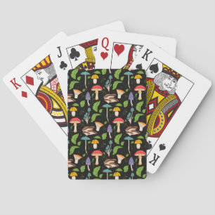 Baraja De Cartas Magia del Bosque Profundo: Hongos Coloridos sobre
