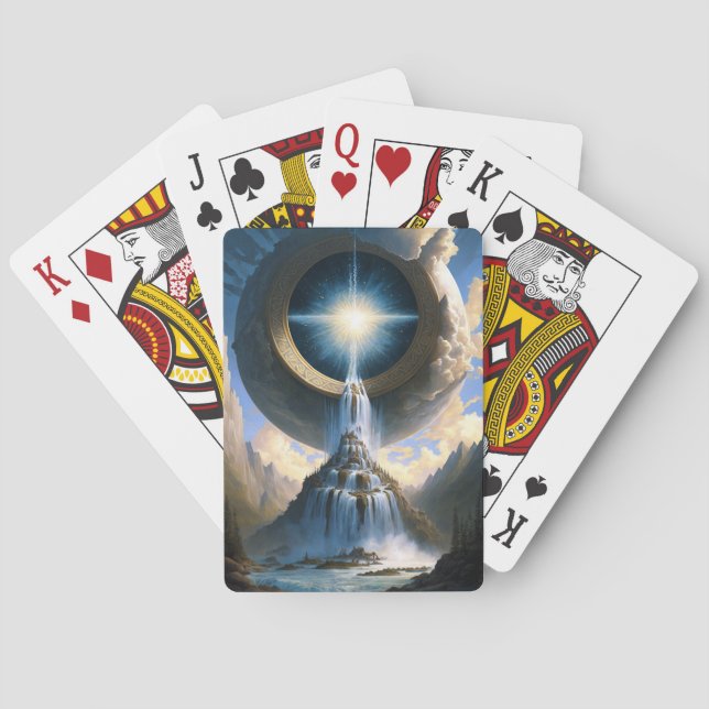 Baraja De Cartas Magic Waterfall Surreal Fantasy Art (Reverso)