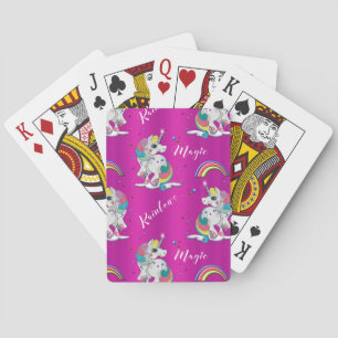 Baraja De Cartas Mágica de Unicornio rosa