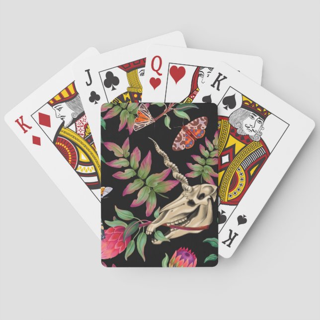 Baraja De Cartas Magical Forest Unicorn Dark Pattern. (Reverso)