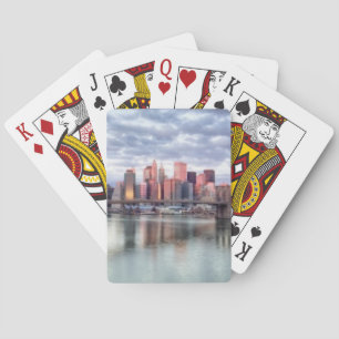 Baraja De Cartas Magnífica vista matutina y reflexiones de la ciuda