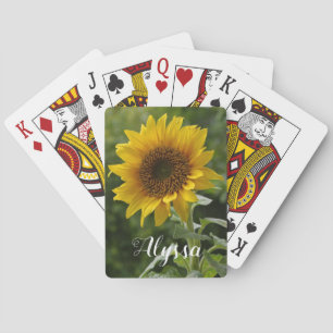 Baraja De Cartas Magníficas tarjetas de reproducción de girasol con