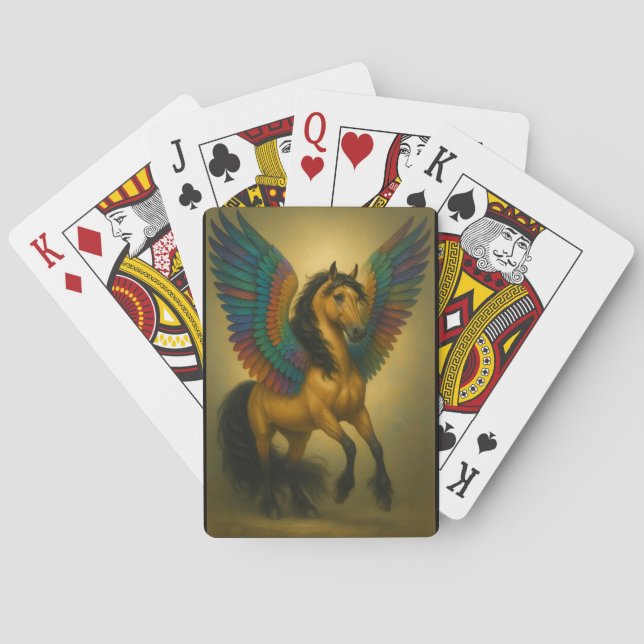 Baraja De Cartas Magnificent Horse With Spectacular Wings (Reverso)