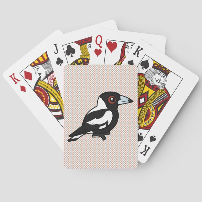 Baraja De Cartas Magpie australiano Birdorable (Reverso)