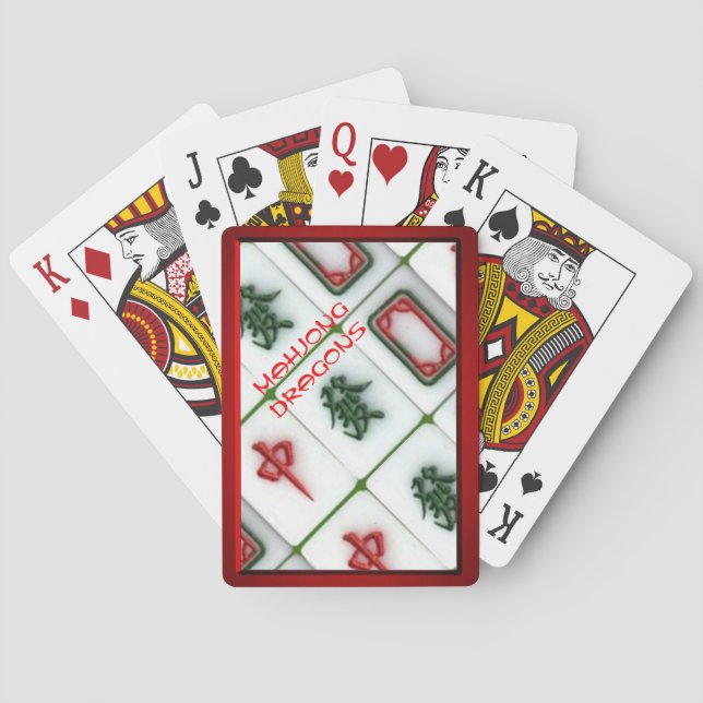 Baraja De Cartas Mahjong-dragones (Reverso)