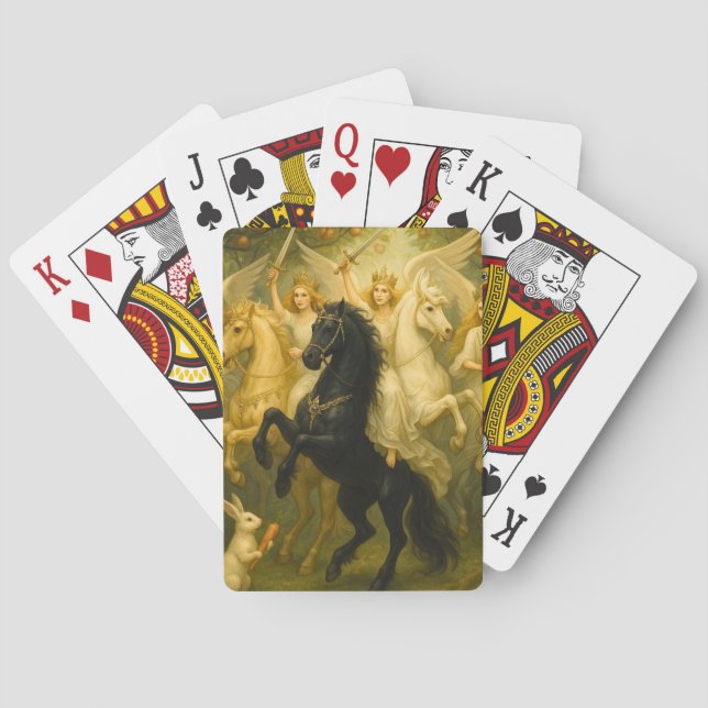 Baraja De Cartas Majestic Horses And Guardian Angels (Reverso)