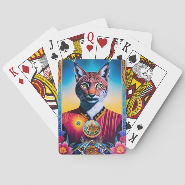 Baraja De Cartas Majestic Lynx Games Art Illustrated Spirit Animal (Reverso)
