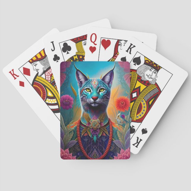 Baraja De Cartas Majestic Lynx Hermoso Animal Espiritual Ilustrado (Reverso)