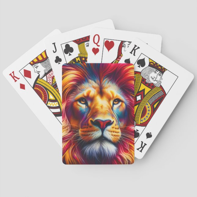 Baraja De Cartas Majestic Rainbow Lion (Reverso)