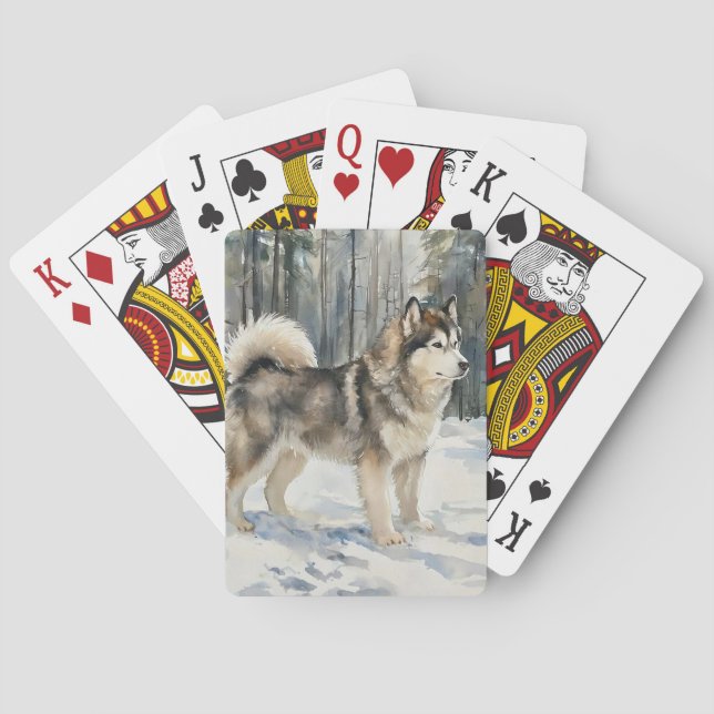 Baraja De Cartas Malamute de Alaska (Reverso)