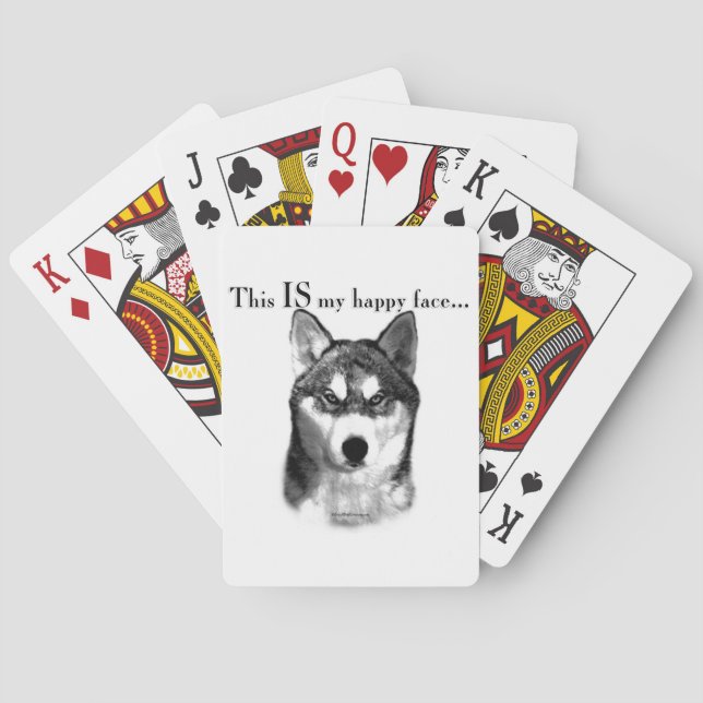 Baraja De Cartas Malamute Happy Face (Reverso)