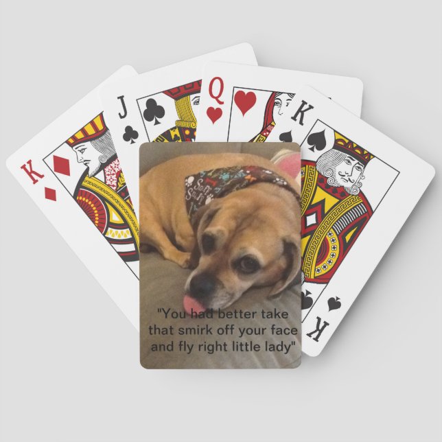 Baraja De Cartas Malas tarjetas del perrito-playing (Reverso)