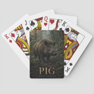 Baraja De Cartas Maleza del bosque de cerdos Fauna ANIMAL
