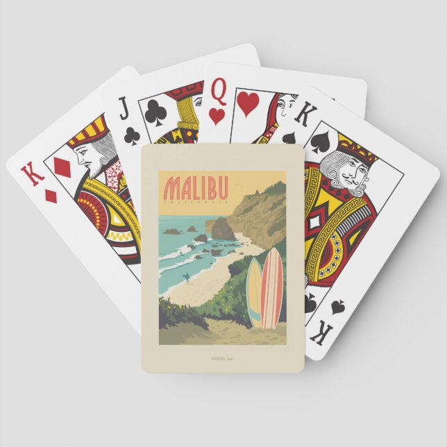 Baraja De Cartas Malibu, California (Reverso)