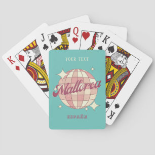 Baraja De Cartas Mallorca España verano azul rosa
