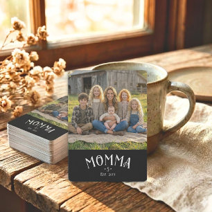 Baraja De Cartas Mamá Chic Establecida Conteo de Niños Foto Blanco 