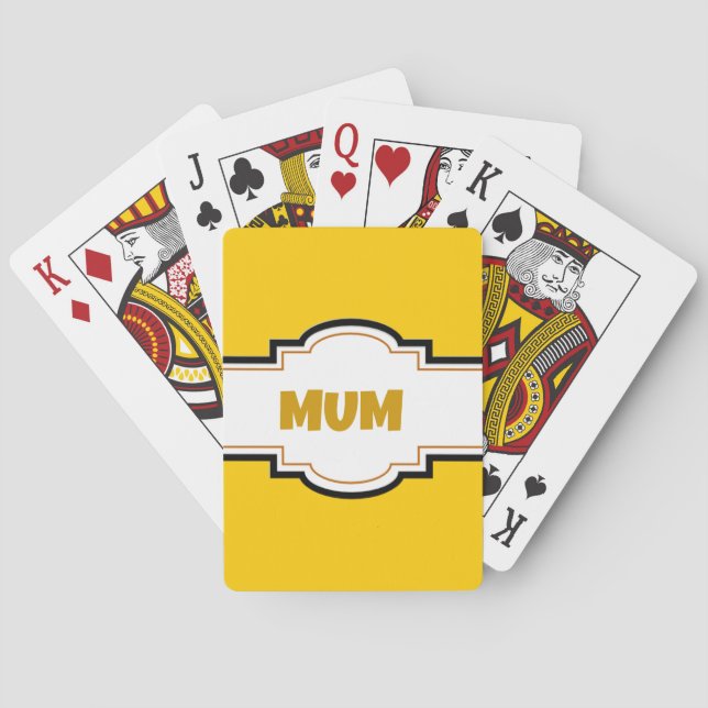 Baraja De Cartas Mamá decorativa (Reverso)