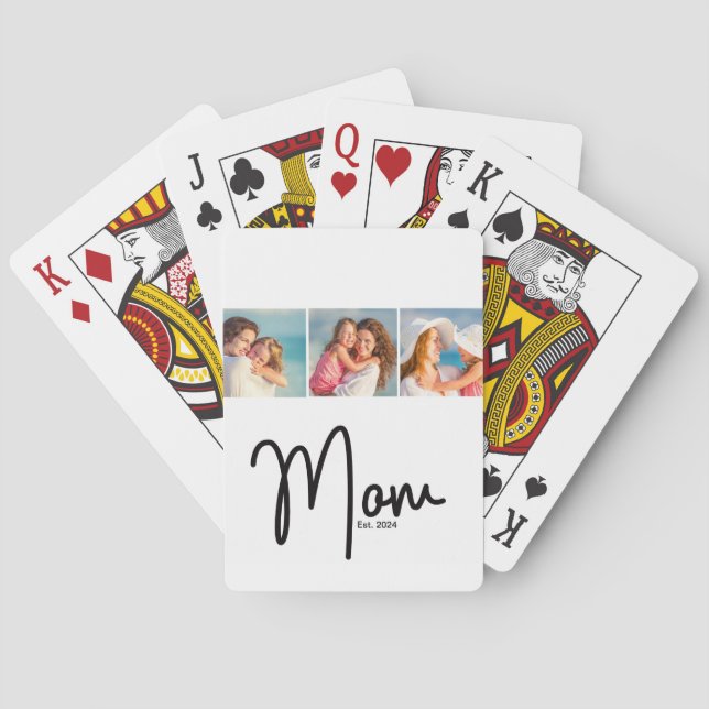 Baraja De Cartas Mamá Est. 3 Foto  (Reverso)