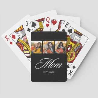 Baraja De Cartas Mamá Estableció Elegante Script 3 Foto