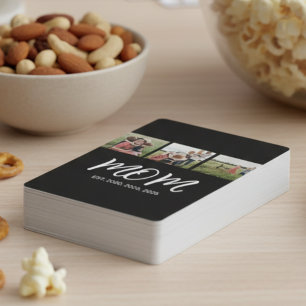 Baraja De Cartas Mamá estableció escritura negrita moderna Black 3 