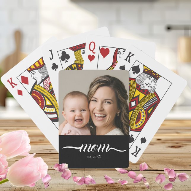 Baraja De Cartas Mamá Estableció Foto Personalizada Con Letra Moder (Subido por el creador)