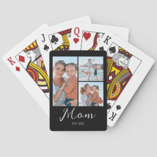 Baraja De Cartas Mamá Estableció Guión Negro 3 Foto 
