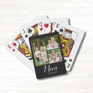 Baraja De Cartas Mamá Estableció Guión Negro 3 Foto 