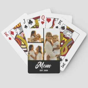 Baraja De Cartas Mamá Estableció Guión Negro 3 Foto