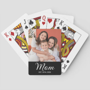 Baraja De Cartas Mamá estableció guion negro foto 