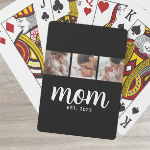 Baraja De Cartas Mamá Estableció Moderno Script Negrita Negro 3 Fot