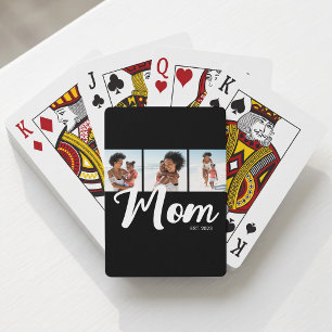 Baraja De Cartas Mamá Estableció Moderno Script Negro Negrita 3 Fot