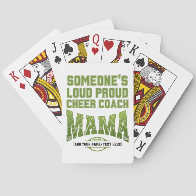 Baraja De Cartas MAMA, LA MADRE DE Fútbol DE ALGUIEN, ESTUDIANTE Y  (Reverso)