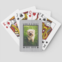 Baraja De Cartas Mamá Perro Mejor del Mundo Huellas de Pata Foto Rú