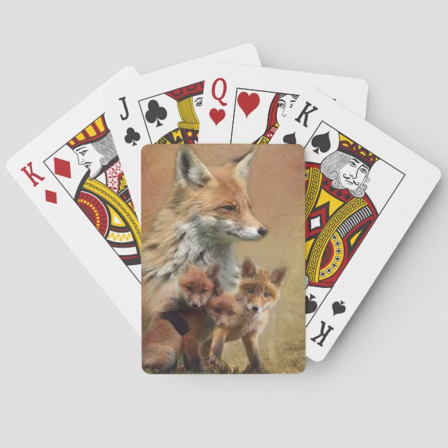 Baraja De Cartas Mama y Babies Fox (Reverso)