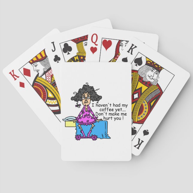 Baraja De Cartas Mañana Antes Del Café Humor (Reverso)
