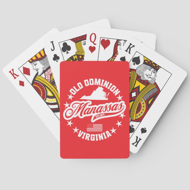 Baraja De Cartas Manassas, Virginia (Reverso)