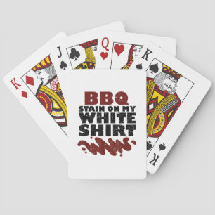 Baraja De Cartas Mancha de barbacoa en mi blanco
