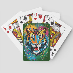 Baraja De Cartas Manchas de pintura de colores Arcoiris Cabeza de T
