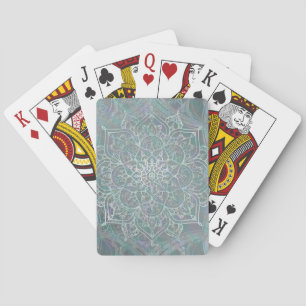Baraja De Cartas Mandala Boho Chic con Brillo Irisado