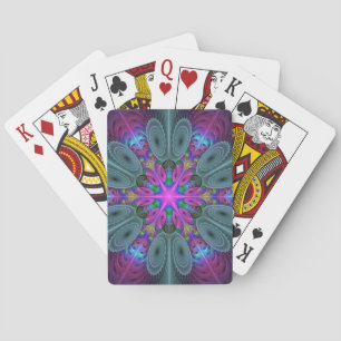 Baraja De Cartas Mandalá Colorido Arte Fractal Impactante Calidosco
