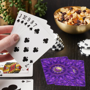 Baraja De Cartas Mándala de sanación energética rosa oro púrpura