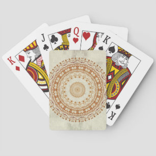Baraja De Cartas Mandala del deseo en amarillo dorado