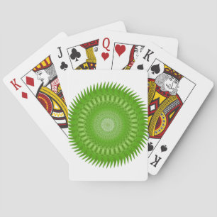 Baraja De Cartas Mándala del sol verde