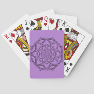 Baraja De Cartas Mandala Jugando Tarjetas Púrpura Tus Colores